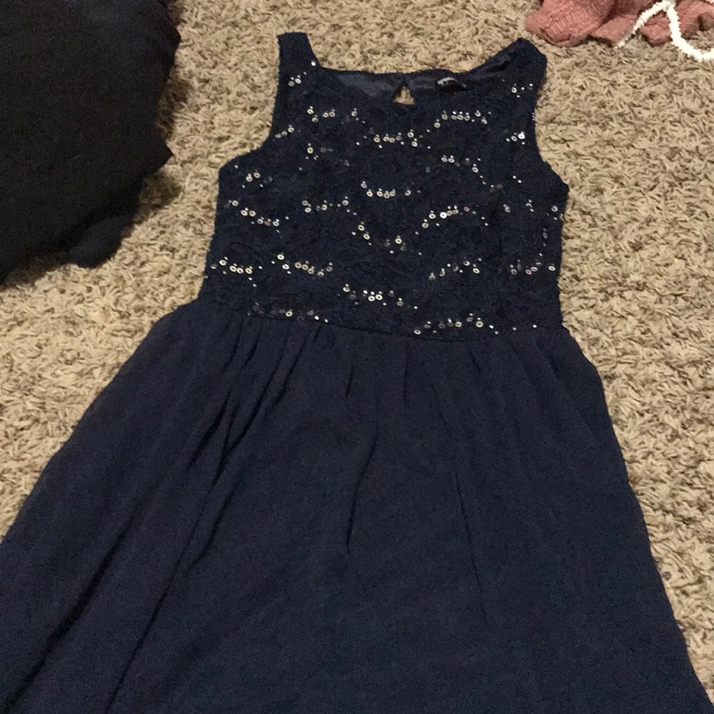 Blue  Sequin dress